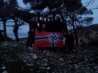 21/12/2012, Πάρνηθα, Κασιδιάρης + Φουντούλης + Αλλοι 5 της Χρυσής Αυγής, Χειμερινό Ηλιοστάσιο και η σημαία της Βέρμαχτ, νυχτερινή ορκωμοσία στη σβάστικα.