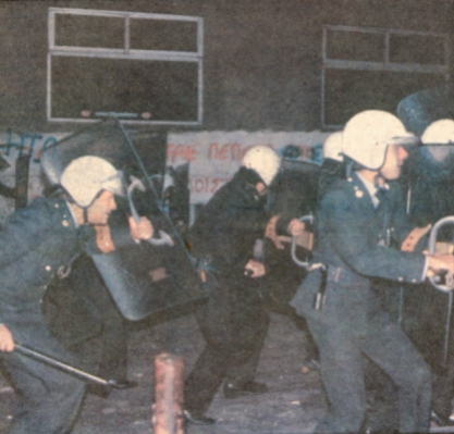 1984-12-04+05 - Επίσκεψη Λεπέν Κάραβελ - Συγκρούσεις με ΜΑΤ-04 - Οδός Σόλωνος - solonos mat