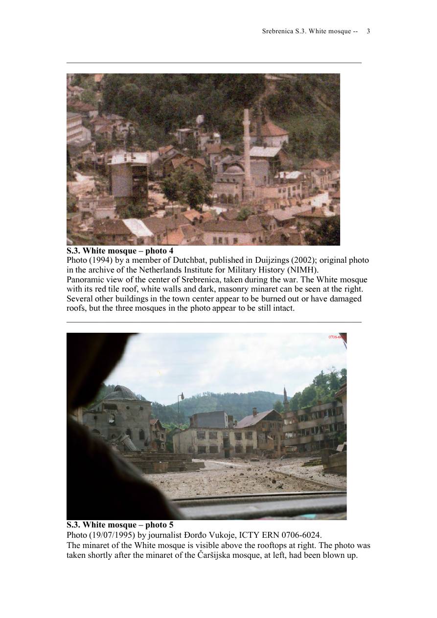 Andras Riedlmayer - Report S3 on White Mosque Bijela dzamija (Hadzi Skender-begova dzamija Mosque of Hadzi Skender Beg) in Srebrenica [October 2012] - Mladic-Srebrenica-S3 White-03